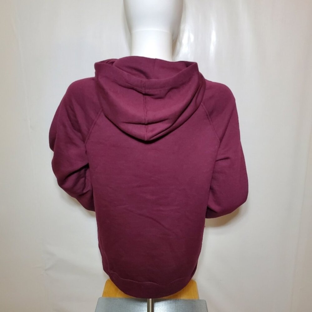 Champion Womens Hoodie Small Burgundy Logo Pullover Sweatshirt Casual - Picture 9 of 12